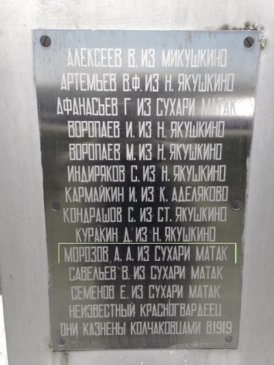 Памятник казненным войсками Колчака жителям,Исаклинский район: фото № 1