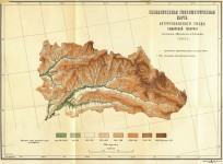 Гипсометрическая карта Бугурусланского уезда 1906 год
